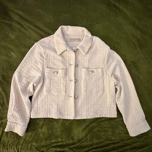 Soft Textured Fabric Jean Style Jacket